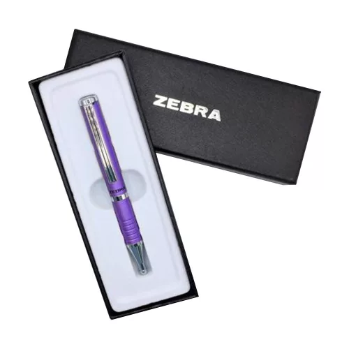 Golyóstoll metál lila test, Zebra SLF1, írásszín kék