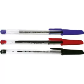   Golyóstoll eldobható, átlátszó testű, Fokus, írásszín kék