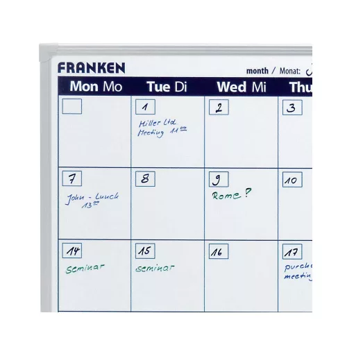 Havi tervezőtábla, mágneses, 90x60cm, ValueLine  VO-7 Franken