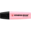 Szövegkiemelő 2-5mm, vágott hegyű, STABILO Boss original 70/129 pastel pink