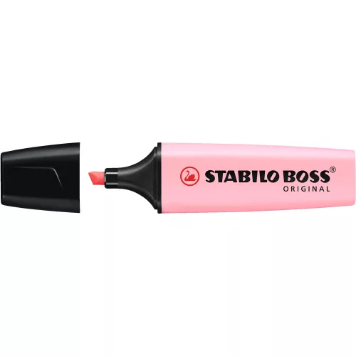 Szövegkiemelő 2-5mm, vágott hegyű, STABILO Boss original 70/129 pastel pink