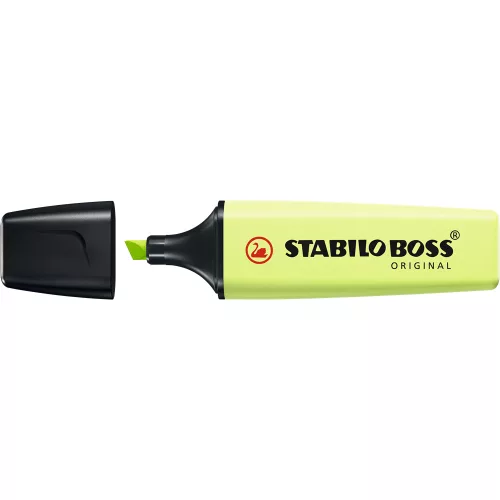 Szövegkiemelő 2-5mm, vágott hegyű, STABILO Boss original 70/133 pastel lime