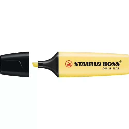 Szövegkiemelő 2-5mm, vágott hegyű, STABILO Boss original 70/144 pastel vanília