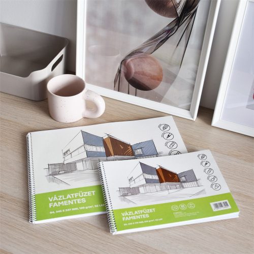 Vázlatfüzet FAMENTES B/5 32 lap 120gr. Bluering