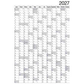   Plakátnaptár 2 oldalas éves tervezővel 980x680mm, Realsystem 2027.
