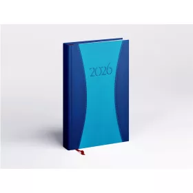   Határidőnapló Prémium A B/5, heti krémszínű lapokkal kék Realsystem 2026.