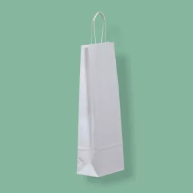 Sodrottfüles papír italtáska 140x80x390mm fehér