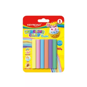   Gyurmakészlet 90 g 6 db/bliszter Keyroad Pastel pasztell színek