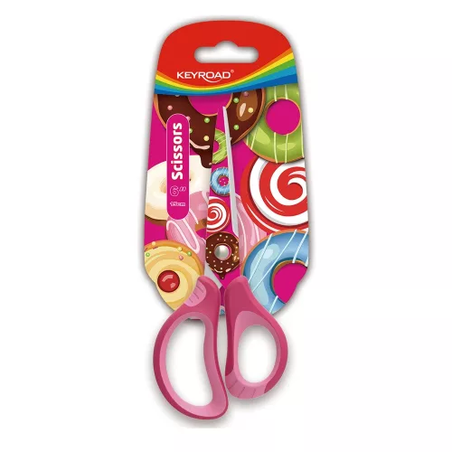 Olló 15 cm hegyes fejű Keyroad Tattoo vegyes színek