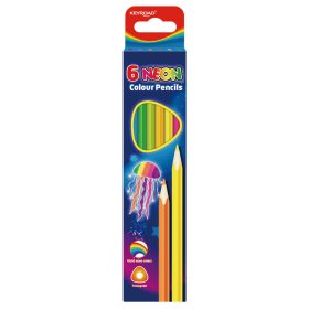   Színes ceruza készlet háromszögletű Keyroad Neon 6 klf. neon szín