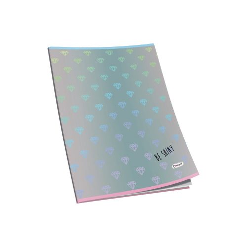 Füzet A4, 40lap, kockás 80g. papír, glitteres Connect