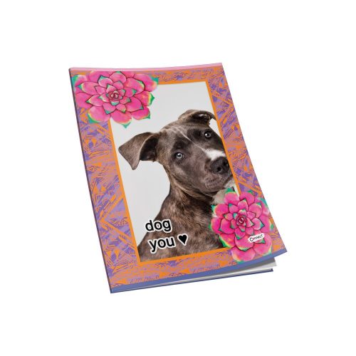 Füzet A4, 40lap, kockás 80g. papír, glitteres Connect