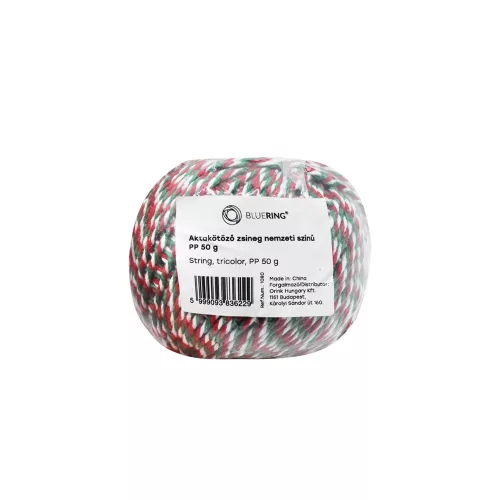 Aktakötöző zsineg nemzeti színű pamut 50g. Bluering®