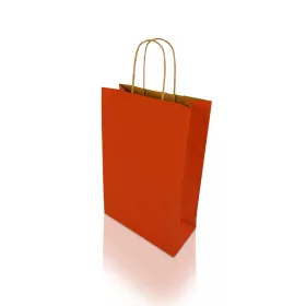   Sodrottfüles papírtáska 220x330mm 100mm talp M méret 200 db/doboz, piros