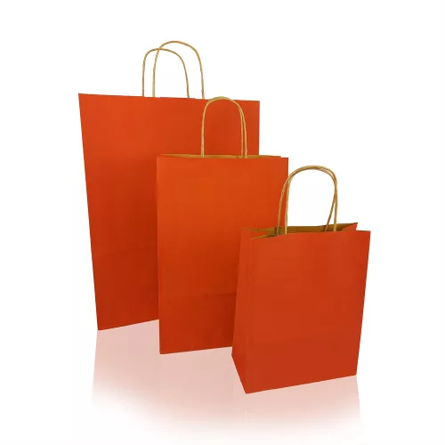 Sodrottfüles papírtáska 220x330mm 100mm talp M méret 200 db/doboz, piros