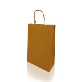   Sodrottfüles papírtáska 220x330mm 100mm talp M méret 200 db/doboz, bordázott barna