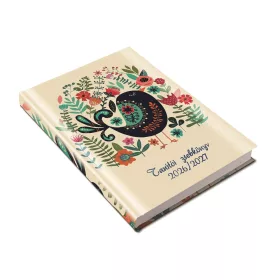   Tanítói zsebkönyv A5, műbőr 145mmx205mm, fehér lapokkal madár 2026/2027 Realsystem