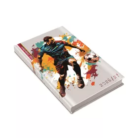   Diák zsebkönyv 125mmx205mm, fehér lapokkal 2026/2027 foci Realsystem