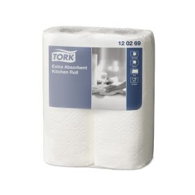   Háztartási papírtörlő kéztörlő 2 rétegű 64 lap/tekercs 2 tekercs/csomag ExtraTork_120269