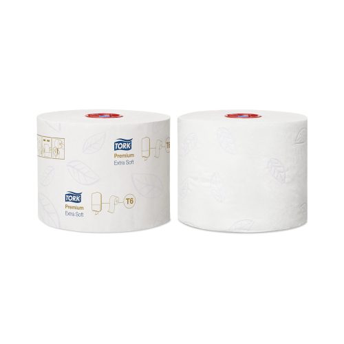 Toalettpapír 3 rétegű duplatekercses átmérő: 13,2 cm 70 m/tek 27 tekercs/karton Premium Mid-size T6 Tork_127510 fehér