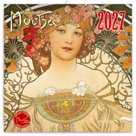   Falinaptár képes lemeznaptár 300x300mm, Alphonse Mucha Realsystem 2027.