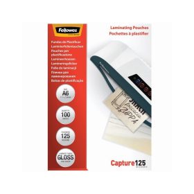   Lamináló fólia, A6, 125 mikron, fényes, 100 db/doboz, Fellowes®