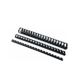   Spirál, műanyag, 25mm, 181-200lap, 50 db/doboz, Fellowes® fekete