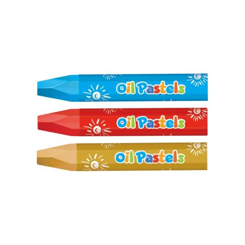 Kréta olajpasztell, 74 x 10 mm, 12 db/doboz, Keyroad
