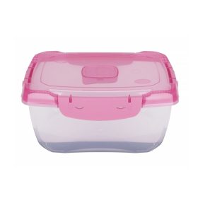   Ételtároló doboz 1,4 literes csatos és szelepes mikrós-fagyasztós_lányos színek