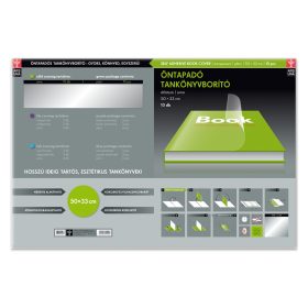   Tankönyvborító öntapadó, 50x33cm, 10 ív/csomag, Ars Una, víztiszta