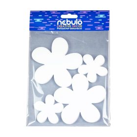   Hungarocell dekoráció, virágok, 4 db/csomag, 15x25 cm, Nebulo