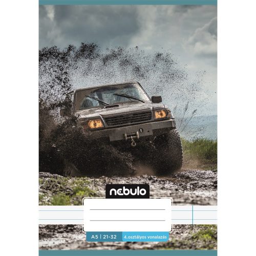 Füzet, A5, 4. osztályos vonalas, 21-32, Vagány minták, I., 16 db/csomag Nebulo