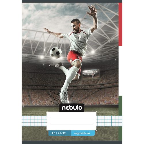 Füzet, A5, kockás, 27-32, Vagány minták, 16 db/csomag Nebulo