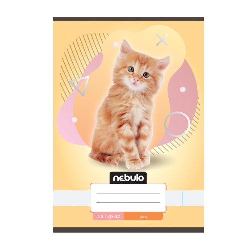 Füzet, A5, sima, 20-32, Állatos minták, 16 db/csomag Nebulo