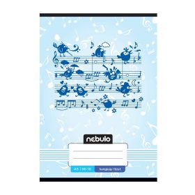   Füzet, A5, hangjegy, 36-16, Mix minták, 16 db/csomag Nebulo