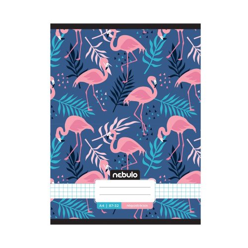 Füzet, A4, kockás, 87-32, L-Design minták, 12 db/csomag Nebulo