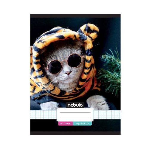 Füzet, A4, kockás, 87-32, L-Design minták, 12 db/csomag Nebulo