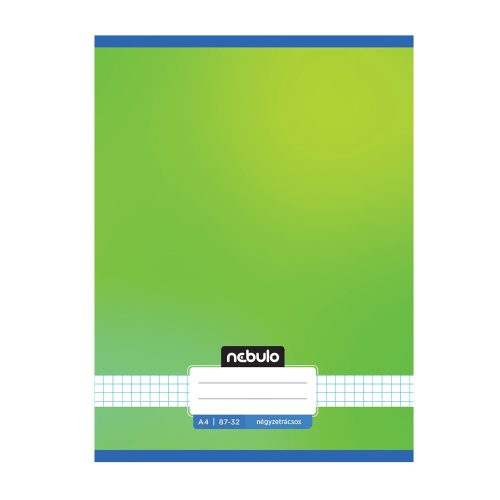 Füzet, A4, kockás, 87-32, Monochrome és Gradient minták II., 12 db/csomag Nebulo