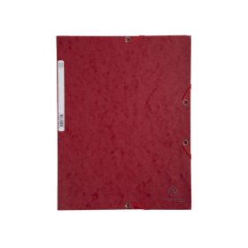 Gumis mappa karton  prespán A/4 Exacompta cseresznyepiros