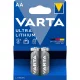 Elem AA ceruza LR6 2 db/csomag, Varta Ultra Lithium
