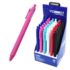   Golyóstoll nyomógombos 0,7mm Vinson Connect S1C vegyes test displ 36 db/display