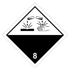   Információs címke, papír Maró anyagok 10cmx10cm 300db/tekercs