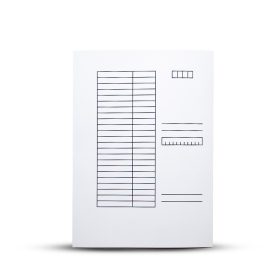   Iratgyűjtő, pólyás dosszié A4, 230g. karton táblázatos noname fehér