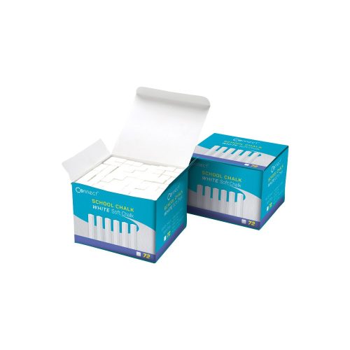 Táblakréta szögletes 72 db/doboz, Connect fehér,