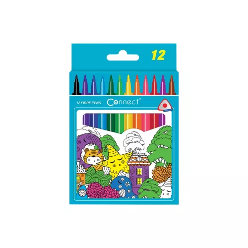 Rostirón, filctoll készlet, Connect háromszög testű, 12 klf. Szín