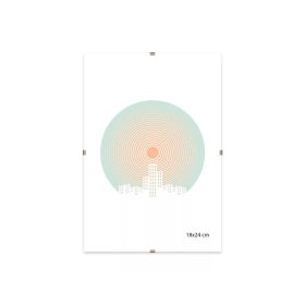 Képkeret, klipes, üveggel, 18x24 cm