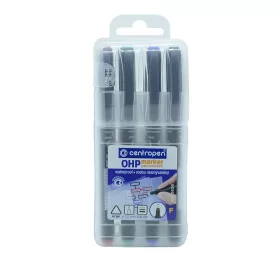   Alkoholos marker készlet, 0,6mm, F OHP Centropen 2636, 4 klf. szín