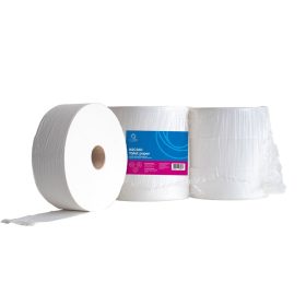   Toalettpapír 2 rétegű közületi átmérő: 27 cm 100 % cellulóz 360 m/tekercs 6 tekercs/csomag_hófehér