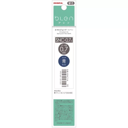 Tollbetét  0,7 mm, Zebra SNC, kék