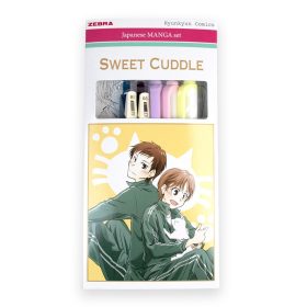 Írószer készlet, Zebra Manga Set, Sweet cuddle, 5 darabos